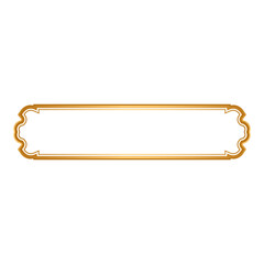 luxury golden arabic islamic text box title frame border