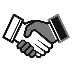 Modern Simple Handshake Vector Illustration