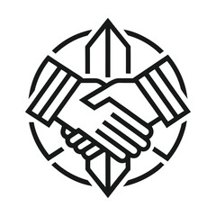 Unity and Collaboration Handshake Symbol