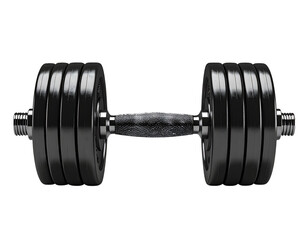  Pair of Gym Dumbbells Parallel Alignment, Front Perspective, Fitness Equipment, isolated on transparent background 