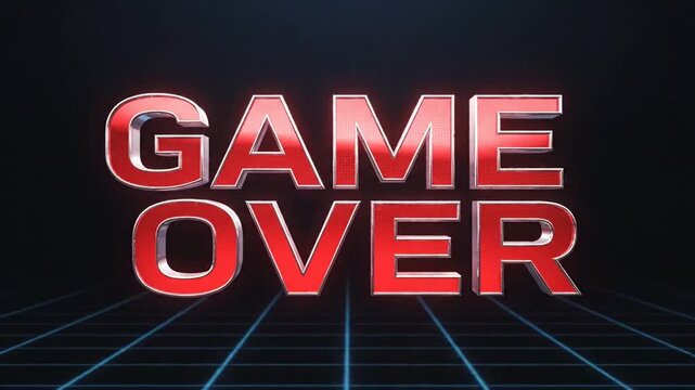 Dynamic Game Over Animation: Glitch, Explosion, and Final Transition in Stylish Design