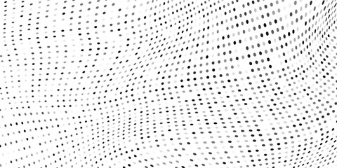 Modern black and white shadow halftones retro pop art funky urban colorful comic book. Dotted halftone gradient texture. Vanishing polka dot background art simple abstract