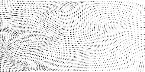 Modern black and white shadow halftones retro pop art funky urban colorful comic book. Dotted halftone gradient texture. Vanishing polka dot background art