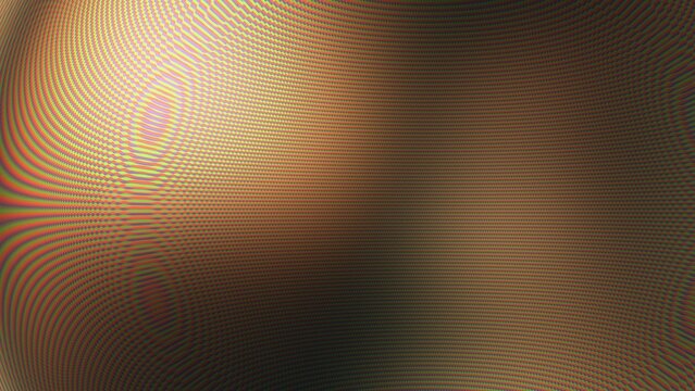 Digital moire pattern with optical interference ripples and chromatic aberration colors for techno and glitch art visuals