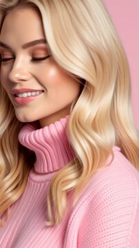 Junge blonde Frau