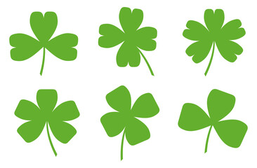 Clover leaf illustration in flat style. Clover leaf vector design symbolizes trust, hope, love, and good luck.	