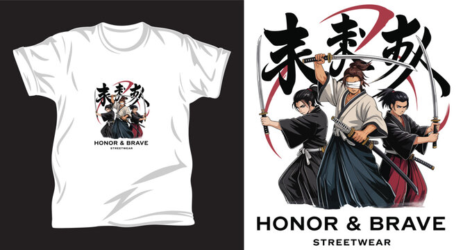 Tanjiro graphic vector T shirt design print.
