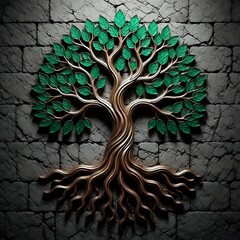 Fototapeta premium Tree in the wall