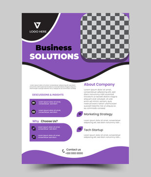 Modern Corporate Flyer Design Template, Colorful Business Brochure, Professional Poster Layout, A4 Annual Report Cover, Marketing & Advertising Design.