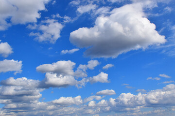 Fototapeta premium Clouds in a summer sky, Sainte-Apolline, Québec, Canada