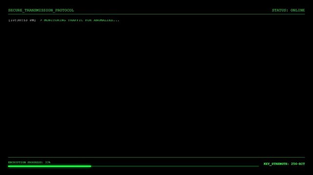 Abstract green technology digital background with glowing elements.