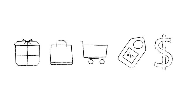 Hand Drawn Shopping Icons