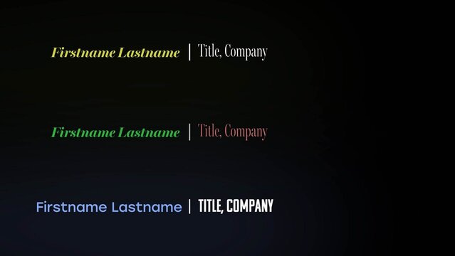 Lower Third from Middle Centre