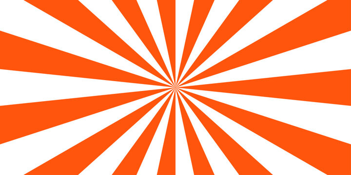 Abstract background with rays retro starburst. white and red vintage illustration vector sunshine texture. Yellow and white sunbeam. Wallpaper with orange sun burst.