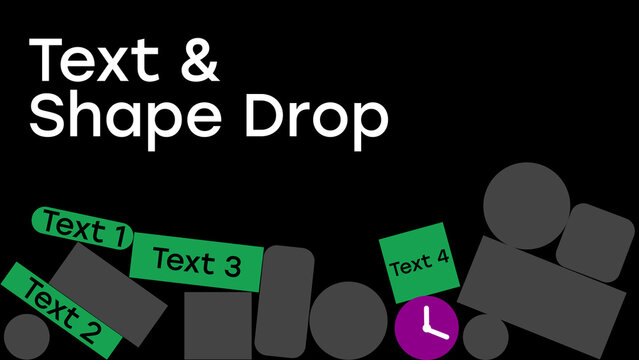 Text and Shape Drop Reveal with Icons