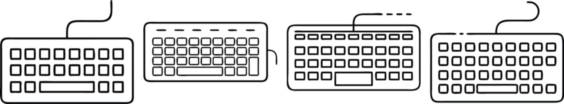 Evolution of computer keyboards through the ages in a simple diagram