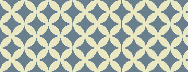 Handcrafted block print seamless pattern vector inspired by abstract floral geometry for textile fabric, wallpaper background, surface design, modern branding, packaging, and decor applications © UnaisaAbedin