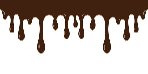 Dripping splatter and dribble brush strokes with stain and leak, one line Art icon drawing vector. Dripping Paint and Liquid Flow. Ink, Chocolate, Oil, and Molten Drops. Paint flows. Current paint