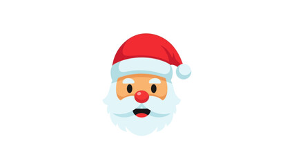 Happy Santa Claus Face with Red Hat - Festive Christmas Character