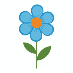 Simple Blue Flower Icon