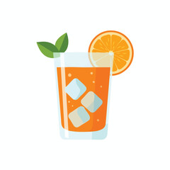 Refreshing Summer Cocktail with Orange Slice