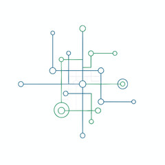 Interconnected Network Lines and Nodes