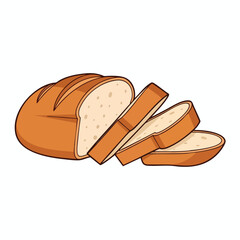 Sliced Loaf of Bread Illustration