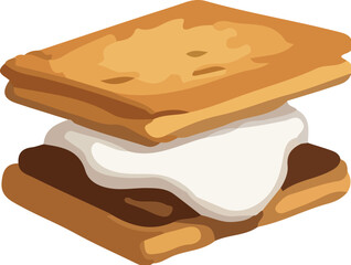 vector illustration of a slice of bread