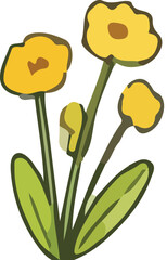 set of yellow flowers