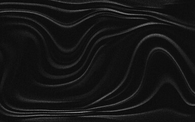 Obraz premium This abstract background features a deep black surface with subtle flowing wave texture and ripple patterns, Ideal for modern design, luxury branding, wallpapers, posters, and digital backgrounds.