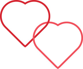 two red hearts