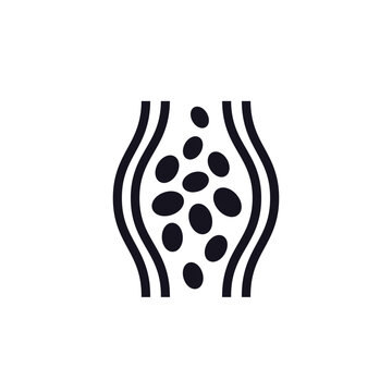 blood clot icon on white, thrombus vector