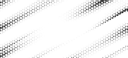 Seamless halftone triangle pattern. Random vector noise texture