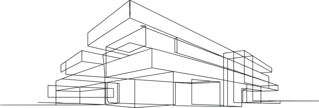 Abstract architectural building geometric lines architecture