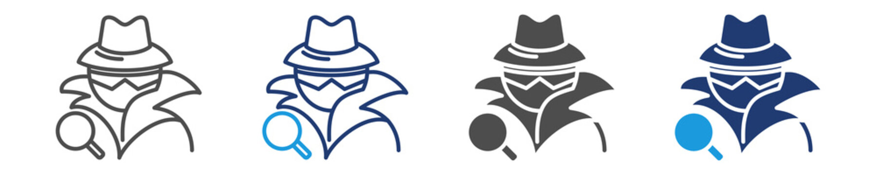 espionage icon set multiple style