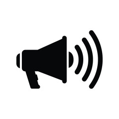 Brand Awareness Signal Black Silhouette Vector Icon