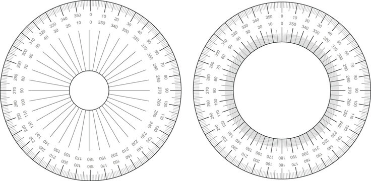 png vector illustration of an abstract Protractor ruler on transparent background