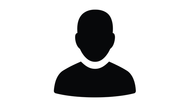 a simple black and white silhouette of a person s head and shoulders silhouette