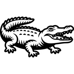Fototapeta premium Crocodile vector illustration on white background