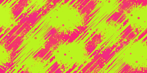 Obraz premium Abstract background with vibrant pink and yellow diagonal brush strokes