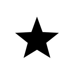 Obraz premium Sharp Five Point Star Silhouette Vector Icon for Ranking and Achievement Design