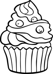 Sweet pastry dessert vector illustration