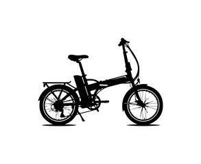 Fototapeta premium Modern Folding Electric Bike Vector Illustration