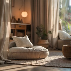 Aesthetic Meditation Nook: Minimalist Floor Cushions & Decor Ideas