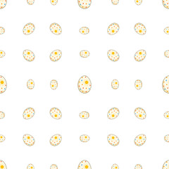 Seamless Easter Egg Pattern with Colorful Dots