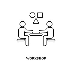 Simple Workshop icon for social media, app, and web design. Vector illustration, Eps 10.