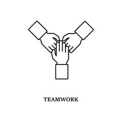Simple Teamwork icon for social media, app, and web design. Vector illustration, Eps 10.