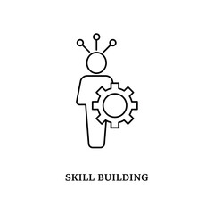 Simple Skill Building icon for social media, app, and web design. Vector illustration, Eps 10.