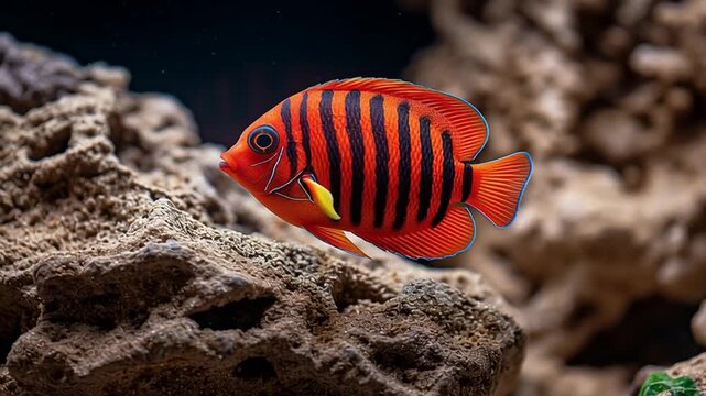 flame angelfish shot
