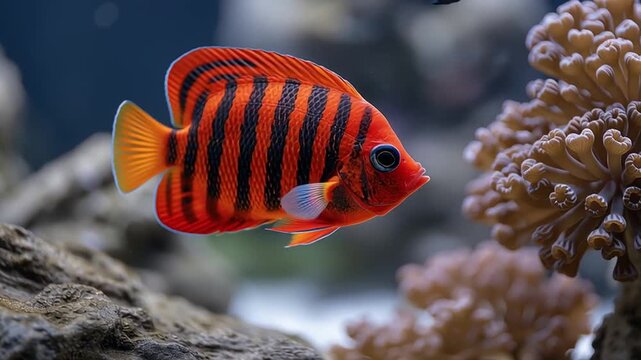 flame angelfish shot